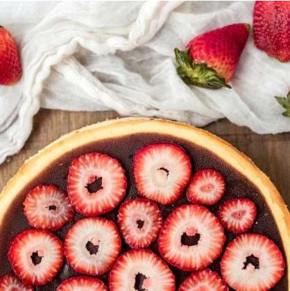 Cheesecake com ganache de chocolate