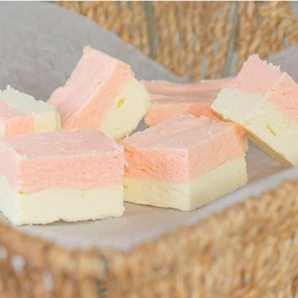 Receita Keto: Fudge de Morango e Baunilha