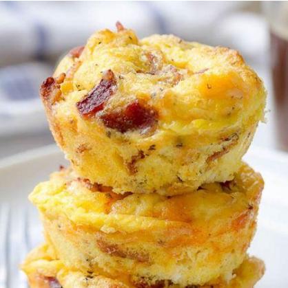 Receita Low Carb: Muffin de ovos com bacon
