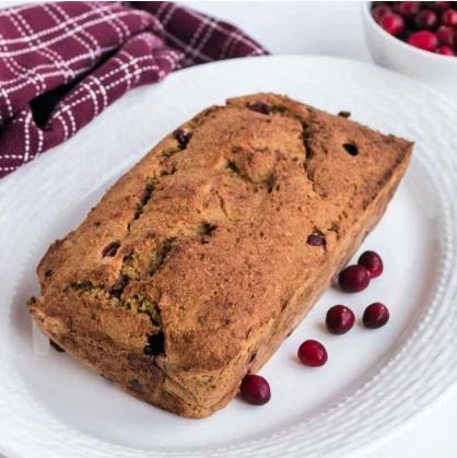 Receita Natalina: Pão Low Carb de Cranberry e Laranja