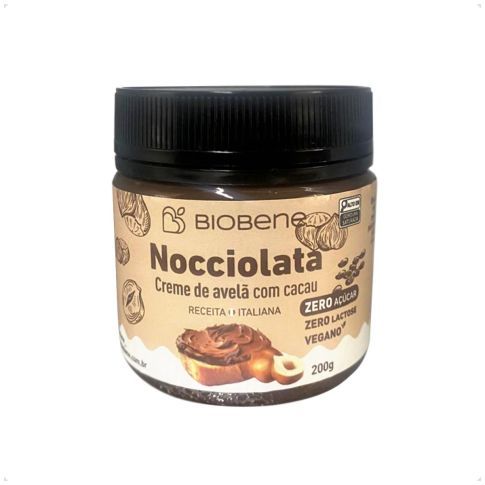 Nocciolata Creme de Avelã Cacau Sem Açúcar Biobene 200g