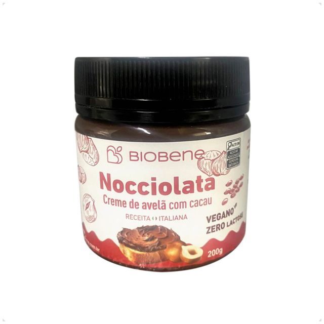 Nocciolata Creme de Avelã Com Cacau Zero Lactose Biobene 200g